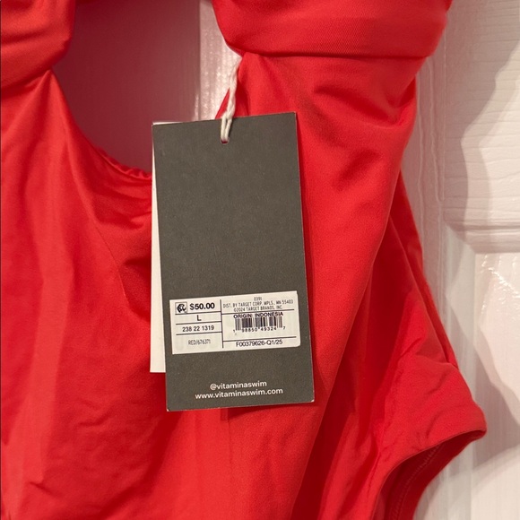 Vitamin A Red One-Piece Swimsuit - Picture 3 of 8